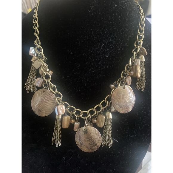 Metal Shells And Tassel Necklace - Picture 1 of 5